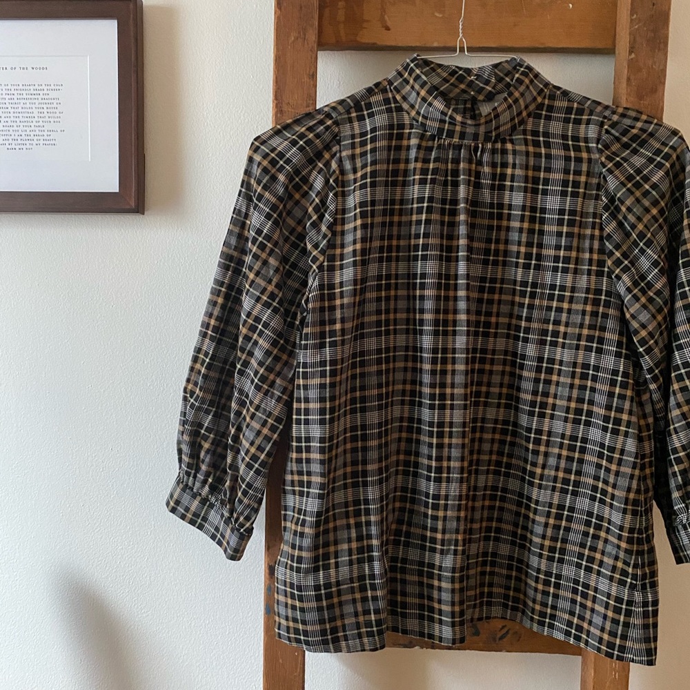 Everlane Plaid Blouse